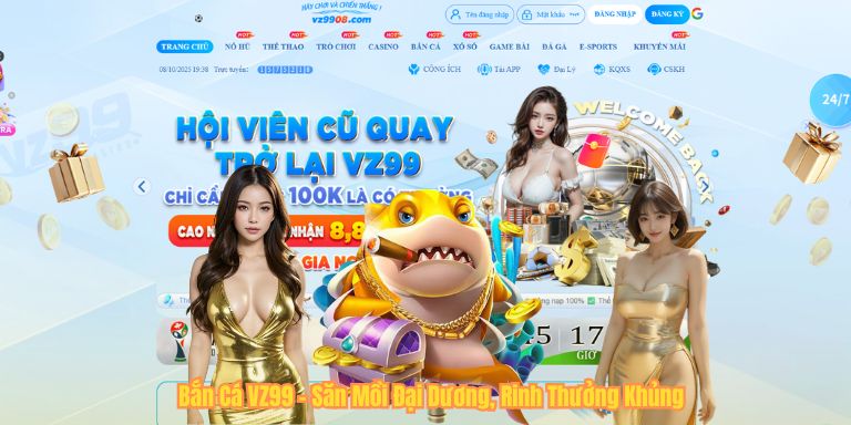 BẮN CÁ VZ99 Bắn Cá VZ99 – Săn Mồi Đại Dương, Rinh Thưởng Khủng