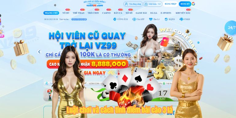 Bài Cào 3 Lá Là Gì? Khám Phá Game Dân Gian Được Yêu Thích Nhất 2025 Luật chơi và cách tính điểm bài cào 3 lá